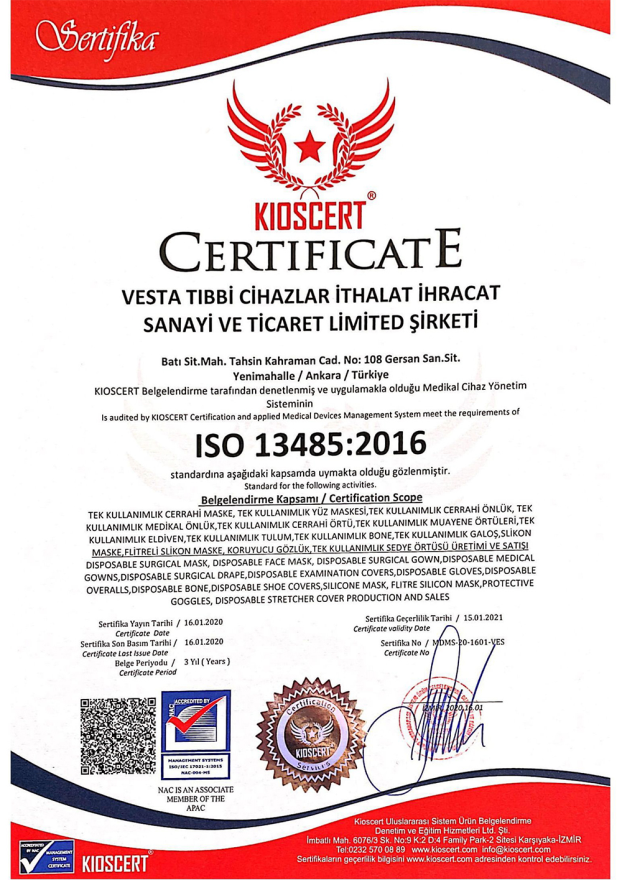 ISO 9001 Sertifikası