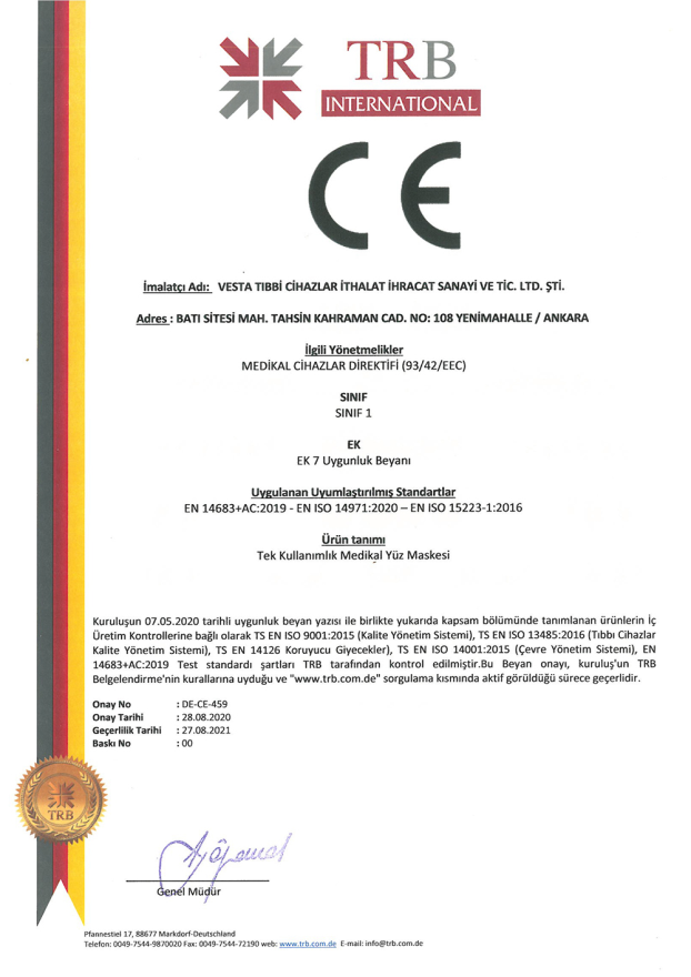 ISO 14001 Sertifikası